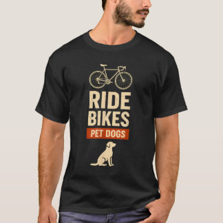 Fietswandelingen met honden Fietsen Honden Liefheb T-shirt
