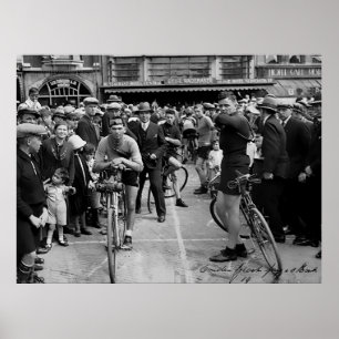 Fietswedstrijd Parijs Roubaix 1900 Kleur Redux Poster