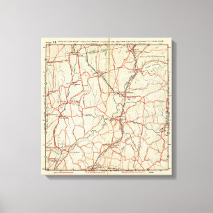 Fietswegen in New York en Conneticut 12 Canvas Afdruk