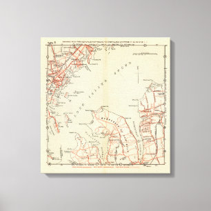 Fietswegen in New York en Conneticut 6 Canvas Afdruk