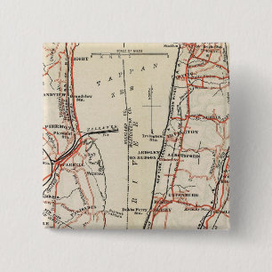 Fietswegen in New York en Conneticut 7 Vierkante Button 5,1 Cm