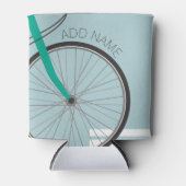 Fietswiel met aangepaste naam hipster blikjeskoeler (Voorkant)