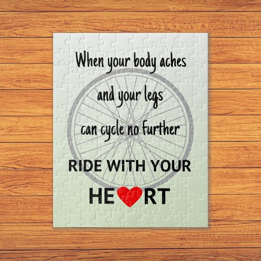 Fietswiel met fietswiel legpuzzel