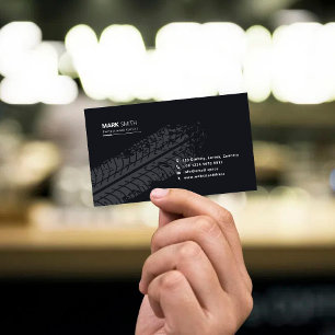 Fietswiel Print Zwart Eenvoudig zwart patroon Visitekaartje