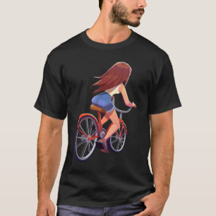 fietswielrennen wielrenster fietsend meisje t-shirt