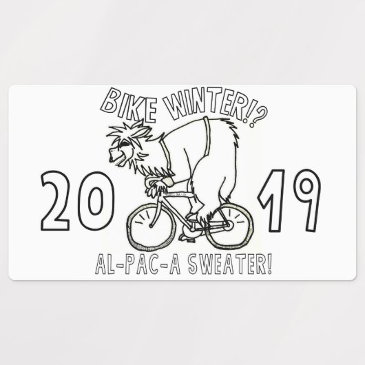 Fietswinter 2019 Alpaca Sweater Sticker (Design 2)