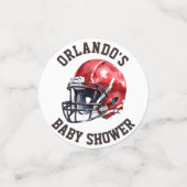 Fièvre de football Baby shower Confetti saupoudrer (Petit recto)