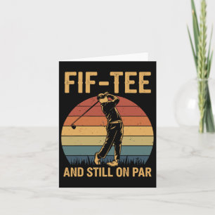 Fif-t-shirt Golf Verjaardag Decoraties Golf Pun en Kaart