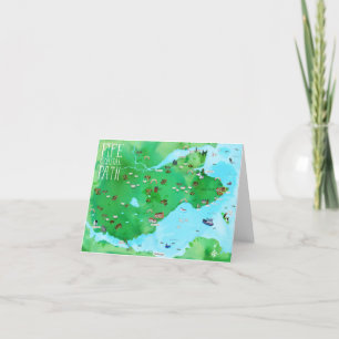 Fife kustweg Schotland geïllustreerde kaartKaart Bedankkaart