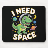 Fife Life I Need Space T-rex Astronaut Outterspace Muismat (Voorkant)