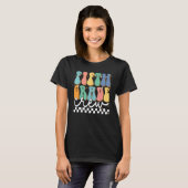 Fifth Grade Crew Groovy Back School 5th Grade Teac T-shirt (Voorkant volledig)