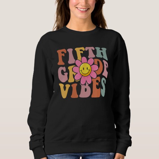 Fifth Grade Vibes Back To School Groovy Teacher Gi Trui (Voorkant)