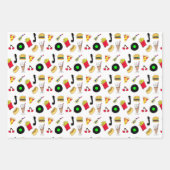 Fifties Diner Nostalgic Couple Holding Hands Inpakpapier Vel (Voorkant 3)