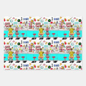 Fifties Diner Nostalgic Couple Holding Hands Inpakpapier Vel (Voorkant)