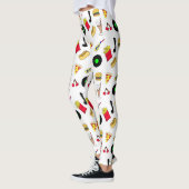 Fifties Graphics met Milkshakes, hotdogs Retro Leggings (Links)
