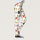Fifties Graphics met Milkshakes, hotdogs Retro Leggings (Rechts)