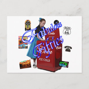Fifties Memorbilia icons Briefkaart