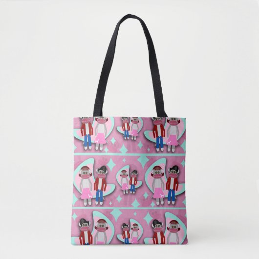 Fifties Sock Monkey Mania Tote Bag (Voorkant)