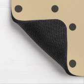 Fifties Style Beige Polka Dot Muismat (Hoek)