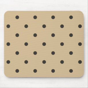 Fifties Style Beige Polka Dot Muismat