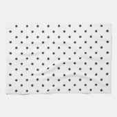 Fifties Style Black en White Polka Dot Theedoek (Horizontaal)