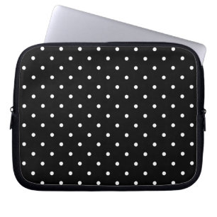 Fifties Style Black Polka Dot-laptop/iPad 2-Hoesje Laptop Sleeve