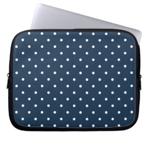 Fifties Style Blue Polka Dot-laptop/iPad 2-Hoesje Laptop Sleeve