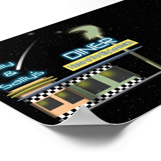 Fifties Style Diner Poster (Hoek)