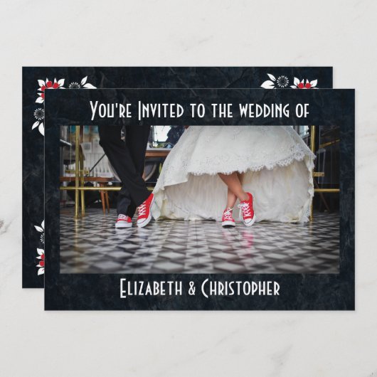 Fifties Style Diner Red Shoes Weddenschap Kaart (Voorkant / Achterkant)