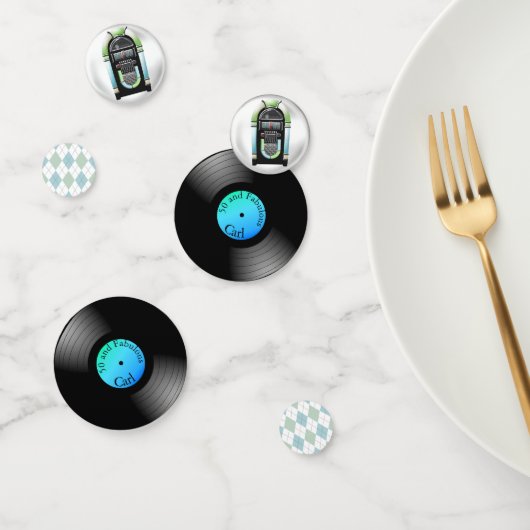 Fifties Theme Retro Gepersonaliseerde Confetti (Groep)