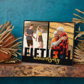 Fiftieth Jubileum Overmaatse Typografie 2 Foto Fotoplaat (Zijkant)