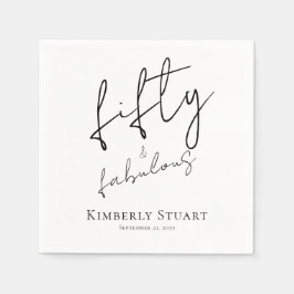 Fifty and Fabulous Name Date Script 50th Birthday Servet