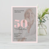 Fifty and Fabulous Photo 50th Birthday Invitation (Debout devant)