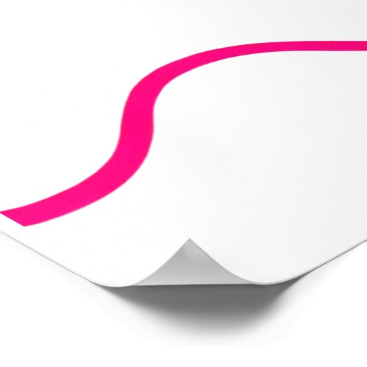 Fifty and Fabulous Pink Script Banner Poster (Hoek)