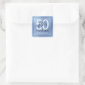 Fifty and Fabulous Script 50th Birthday Vierkante Sticker (Tas)