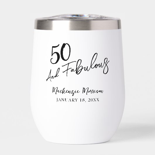 Fifty and Fabulous Script Birthday Party (Avant)