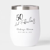 Fifty and Fabulous Script Birthday Party (Arrière)