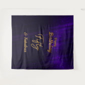 Fifty Birthday  Wandkleed (Voorkant (horizontaal))