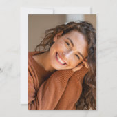 Fifty Black Bow 50th Birthday Invitation Kaart (Achterkant)