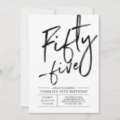 Fifty Five | Invitation Moderne pour les 55 ans (Devant)