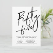 Fifty Five | Invitation Moderne pour les 55 ans (Debout devant)