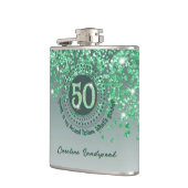 Fifty & Green Glitter & Drink Quote Heupfles (Links)