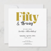 Fifty & Thriving Invitation pour les 50 ans (Devant)