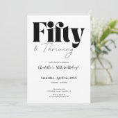 Fifty & Thriving Invitation pour un 50e Anniversai (Debout devant)