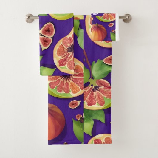 Fig Aquarelle colorée Motif personnalisé (En situation)