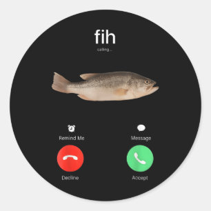 Fig Bellen Herinnering Me Bericht Weigeren Telefoo Ronde Sticker