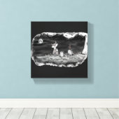 Fig & Blinky Kerkhof Opgespannen Canvasprint Canvas Afdruk (Insitu (Houten vloer))