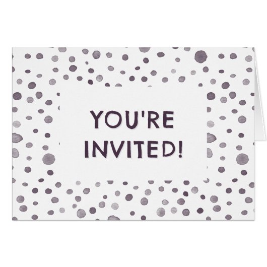 Fig Confetti Aquarelle Points Invitation (Devant Horizontal)