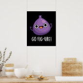 Fig Fig Fruit Pun Dark BG Poster (Keuken)