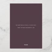 Fig | Floral Diamond Folie Save the Date Card Folie Uitnodiging (Achterkant)